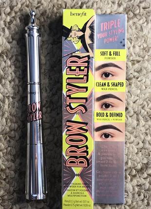 Олівець і пудра для бров 2в1 benefit brow styler
