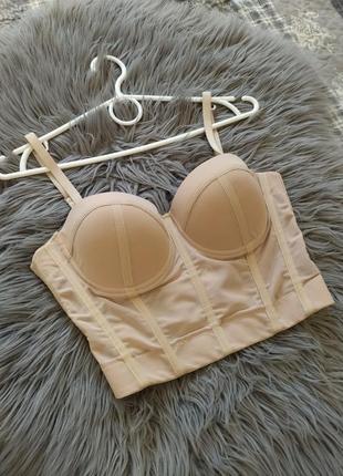 Корсет бюстьє нюдовий