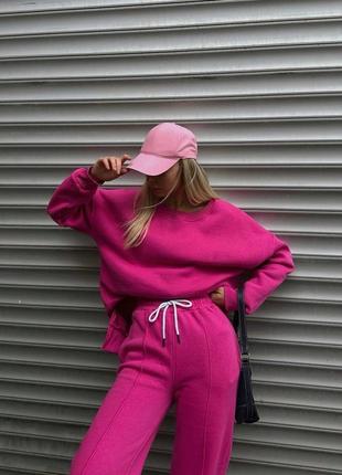 Костюм на флисе: свитшот и штаны клеш🌸
