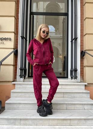 Спортивний легкий костюм жіночий двійка / костюм жіночий із щільного велюра / костюм спортивний жіночий осінній / є обмін