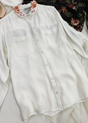 Молочна сорочка з гарненьким комірцем asos