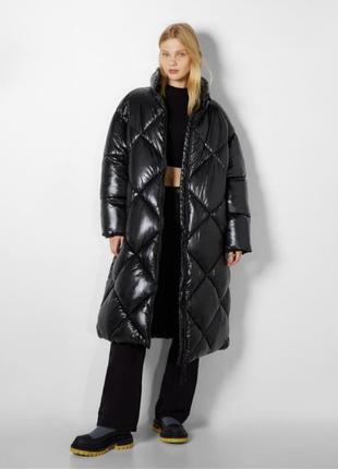 Куртка пуховик-плащ bershka