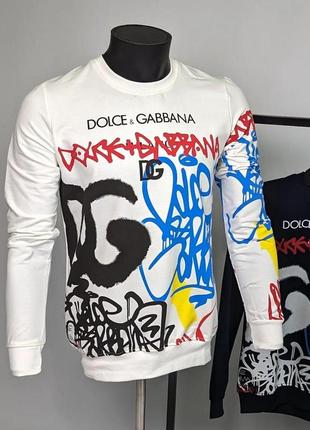 Свитшот мужской с принтами в стиле dolce gabbana