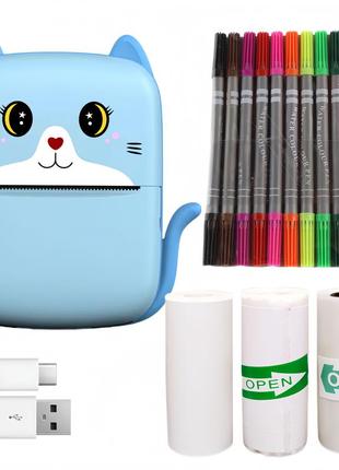 Карманный принтер для печатания наклеек мини принтер для печати фото с телефона компактный принтер