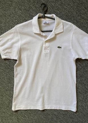 Lacoste біла футболка поло