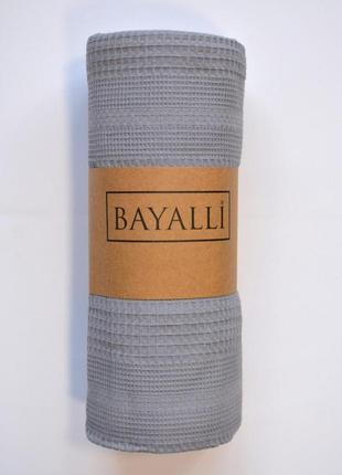 Туреччина 🇹🇷, вафельне простирадло-покривало bayalli 200×230 см. grey