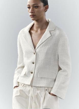Пиджак жакет блейзер zara с золотыми пуговицами