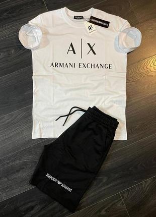 Мужской набор на лето (футболка + шорты) armani☑️