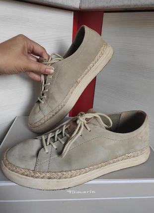 Шкіряні мокасини, туфлі на шнурку демісезонні, розмір 39