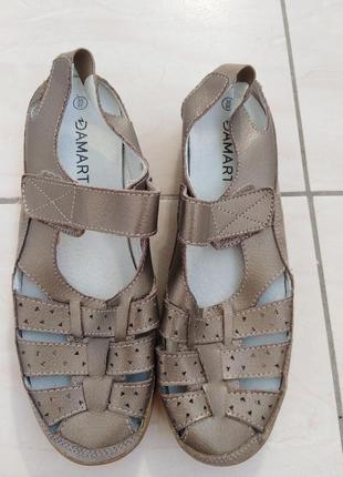 Супер удобные кожаные босоножки damart.