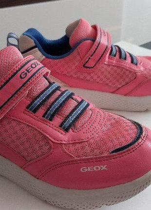Р. 31 32 ст. 21 см geox respira кросівки рожеві повітропроникні сіточка фуксія італія