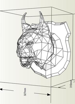 Paperkhan набор для создания 3d фигур рысь тигр кот паперкрафт papercraft подарок сувернир игрушка конструктор