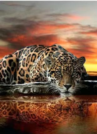 Алмазна картина ягуар - сила та грація strateg розміром 50х65 см кр (sgk71727) без підрамника, шт