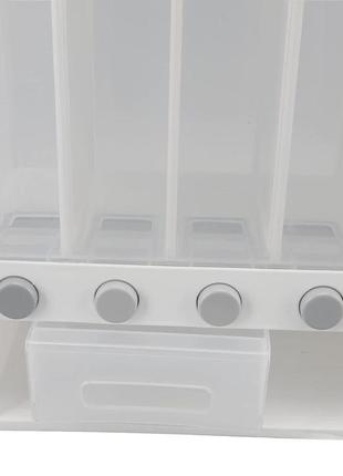 Диспенсер для сыпучих продуктов с дозатором, 6 отделений / кухонный органайзер с мерным контейнером /6 фото