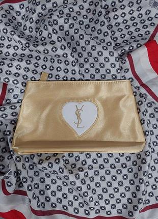 Золотая косметичка yves saint laurent  ysl