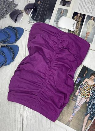 Новый хлопковый топ bershka s xs топ бандо