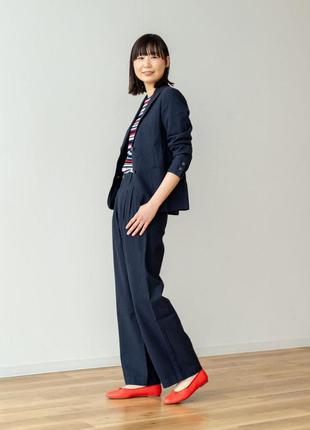 Летний льняной костюм жакет+ штаны uniqlo