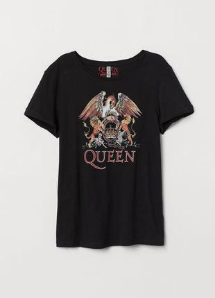 Футболка из мягкого хлопкового трикотажа с пришитыми отворотами мерч queen official merch h&m