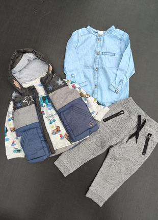 Комплект для хлопчика. жилет. джинсова сорочка. толстовка