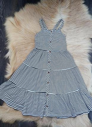 Гарнешок длинный сарафан в полоску