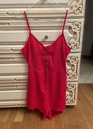Червоний комбінезон з шортами, h&m