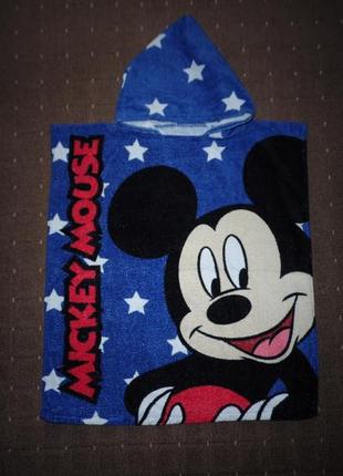 Махрове пляжне пончо міккі маус 12-24 мес.