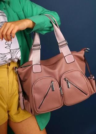 Сумка жіноча рожева код 7-92928 продаж