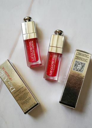 Масло для губ dior addict lip glow oil 015 cherry
