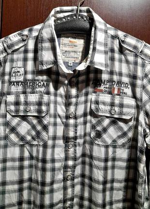 Брендовая тенниска в клетку, летняя рубашка.