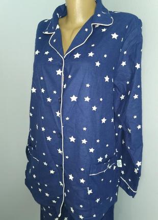 💙брендова  фланелева натуральна піжамка розміру xl