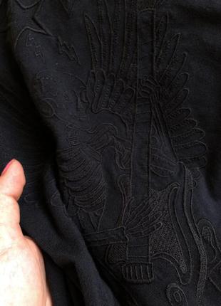 Zadig & voltaire walky brode embroidered skeleton футболка задиг со скелетом рокерская