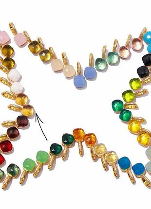 Помеллато серьги позолота 750 / крупные медово-янтарные кристаллы / винтаж