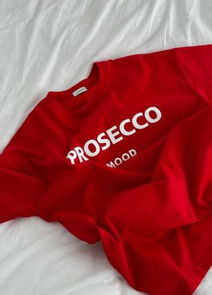 Вайбова оверсайз футболка 💕 “prosecco mood”