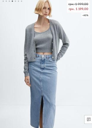 Джинсова юбка mango m