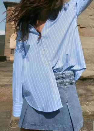 Джинсовая юбка в складку zara z1975