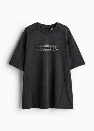 Футболка оверсайз сіра формула 1 жіноча 1227727040 h&m hm хм оригінал ✅ xxs xs s m xl xxl 3xl 4xl
