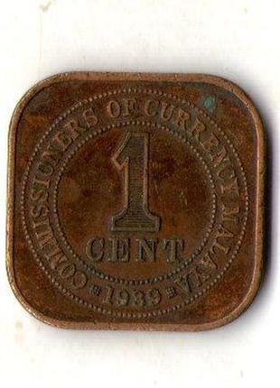 Малайя › король георг vi 1 цент 1939 рік №1440
