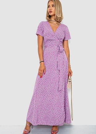 Сукня лавандова в горох