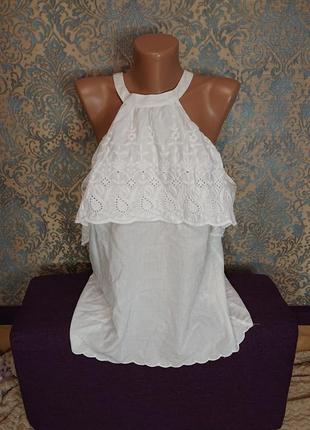 Летняя майка блуза хлопок решелье р.44/46 блузка