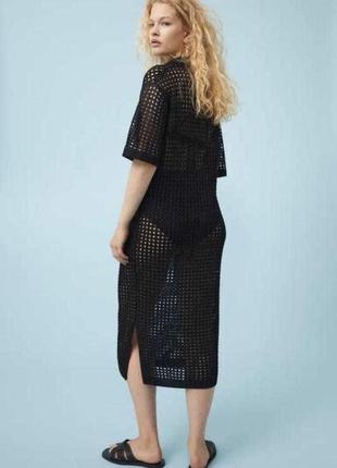 Ажурна сукня в сітку плетена вʼязана h&m2 фото