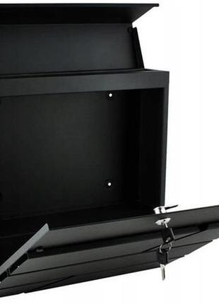 Почтовый ящик большой с крышкой и 2 ключами malatec (6238) сталь