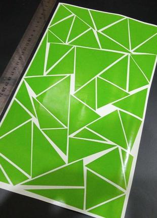 Камуфляж декоративні трикутники на мопед скутер спонсорські наклейки мотоцикл бак салатові салатовий