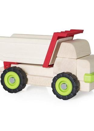 Большая машинка guidecraft block science trucks самосвал деревянный 37 см (g7531)