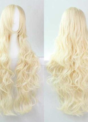 Парик волнистый аниме косплей "супер блонд" - 80см