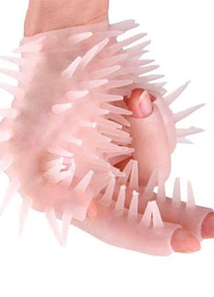 Перчатка с шипами - 15*8 см - молочный