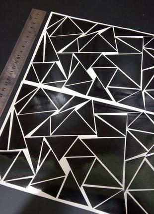 Камуфляж декоративные треугольники на мопед скутер спонсорские наклейки мотоцикл бак пластик черные