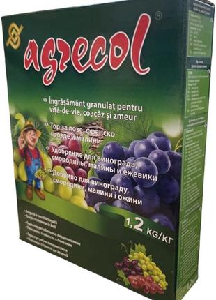 Добриво agrecol для винограду малини та смородини 1.2 кг
