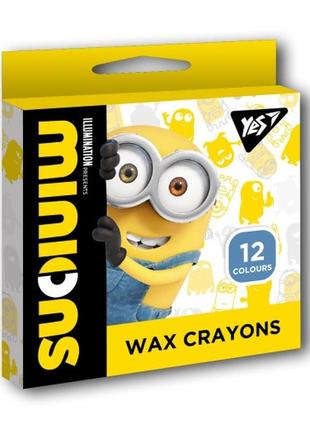 Олівці воскові 12 кол. "yes" minions, 590140, шт