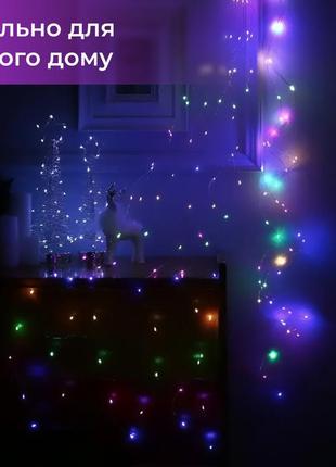 Гирлянда светодиодная на батарейках garlandopro 50led 5м медный провод гирлянды роса ep6 фото