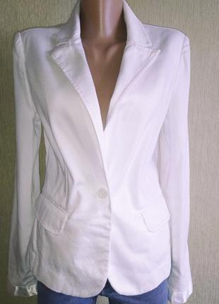 Tommy hilfiger стильный белоснежный фирменный пиджак2 фото